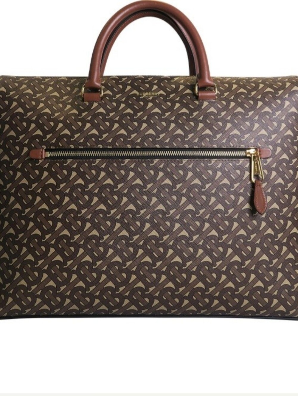 Burberry Mocha TB All Over Pattern Handbag | 40cm